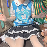 Gothic Lolita Harajuku Style Clothing Autumn and Winter Love Little Bunny Sweater Vest