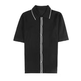 Men's Shirts Polo Shirt Summer Men's Texture Knitted Short-Sleeved Shirt