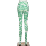 Spring Printing Skinny Hip Raise Sports Fitness Leggings