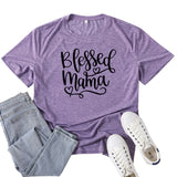 Boy Mama T Shirt Blessed Mama Printed T-shirt