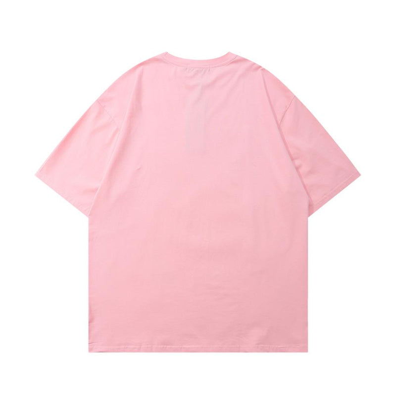 Men's T Shirt Summer Casual Tops Flower Print Short Sleeve T-shirt Men's Half Sleeve Boyfriend Harajuku Style Trendy Loose Half Sleeve