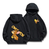 Tom and Jerry Hoodie Hooded Loose Autumn Winter Sweater Men's Jacket