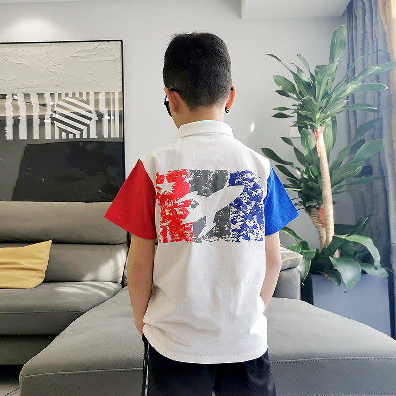 Children Boy Polo Shirts Summer Boys' Short-Sleeved T-shirt