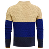 Men's Sweater Pullover Multicolor Stand Collar Sweater