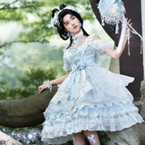 Gothic Lolita Harajuku Style Clothing Lolita Dress JSK Palace Style Heavy Industry Gorgeous Tea Party Skirt