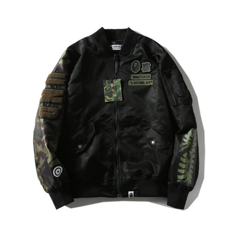 BAPE Varsity Jacket Male Shark Flight Suit Coat