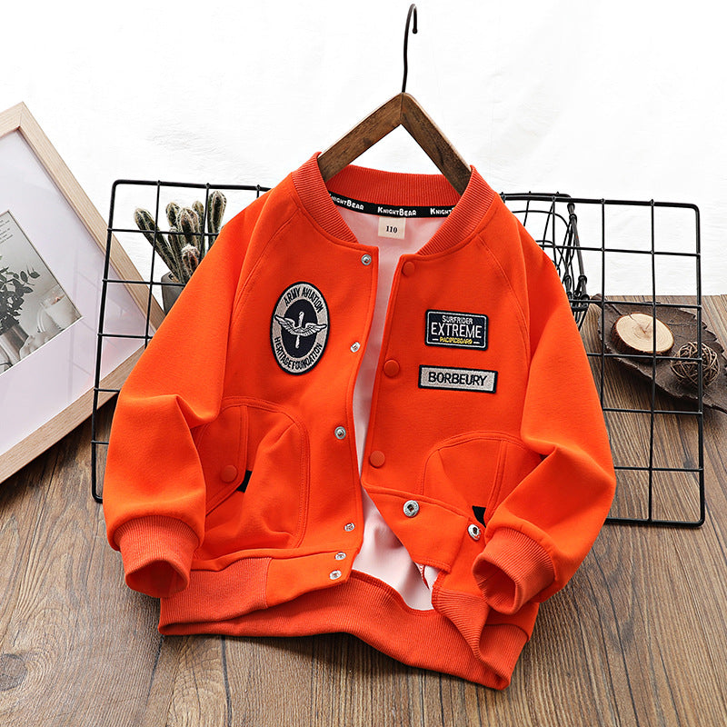Children Baseball Jacket Boys' Baseball Jacket Outer Casual Jacket