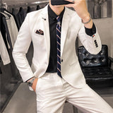 Casual Groom Attire Tuxedo Suits for Men Business Men Suit Men Slim-Fit Casual Suit Coat