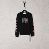 Off White Long Sleeve Round Neck Sweater Autumn And Winter Caravaggio Oil Painting Printing Crew Neck Pullover Sweatshirt