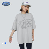 Blackair T Shirt Embroidered Letter T-shirt Loose round Neck Bottoming Shirt