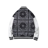 Dodgers Letter Man Jacket Outfit Senior Jackets Varsity Baseball College Coat Paisley Baseball Uniform Loose Men's Leather Jacket