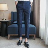 Men Trousers Suit Pants Thin Casual Pants