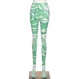 Spring Printing Skinny Hip Raise Sports Fitness Leggings