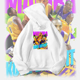 In Memory of Kobe Hoodie Black Mamba Kobe No. 24 Hooded Sweater Commemorative Loose Large Size