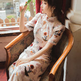 Women cottagecore Dress Retro Short Sleeve Embroidery Summer