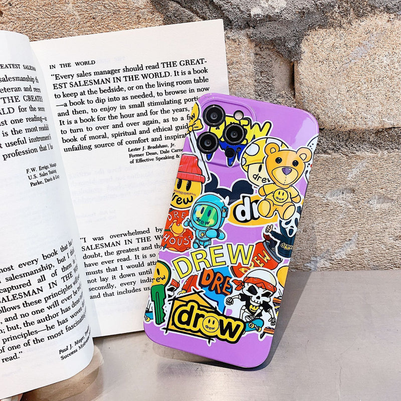 justin b drew phone case Drew Iphone12 Phone Case Apple 11 Glossy Soft Case X/Xr/Max