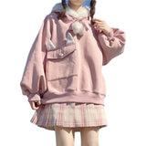 Gothic Lolita Harajuku Style Clothing Fall/Winter New Hooded Loose Sweater
