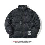Men Coat Velvet down Jacket Men's Winter Loose Padded Coat