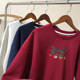 Harvard Sweatshirt Vintage Embroidered Fleece Thick Sweater Women