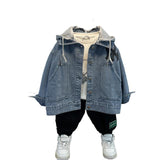 Toddler Boys Jackets Boys' Denim Jacket Autumn Hooded Jacket