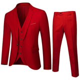 Seersucker Suit Men's Three-Piece Suit