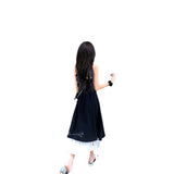 Black and White Dress Hepburn Style Suspender Dress