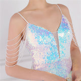 Sequin Evening Dress Sequined Fishtail Formal Dress