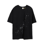 Fog T Shirt Summer SplashInk Letter Short Sleeve Women High Street Fashion Brand DropShoulder Tshirt Men Fear Of God