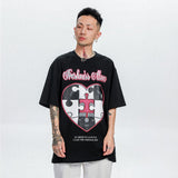 Men's T Shirt Summer Casual Tops Printed Short Sleeve T-shirt Men's Harajuku Style round Neck Half Sleeve Street Fashion Loose Half Sleeve