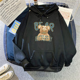 Slogan Graphic Hoodie Loose-Fitting Coat Top