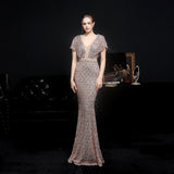 Sequin Evening Dress Elegant Evening Party Dress for Women Autumn