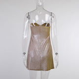 Emily Ratajkowski Dress Glitter Light Diamond Sling Temperament Sheath Princess Dress