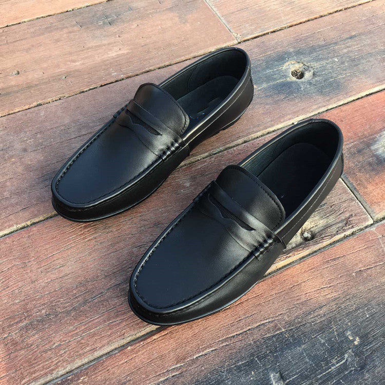 Loafers For Men Men Genuine Leather Shoes Calf Leather Shoes Peas Shoes Soft Sole Shoes
