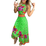 Women Bohemian Dress Women's Sexy Slim Fit Two-Piece Suit