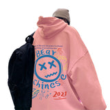 Smiley Face Hoodie Fall Hoodie Men's Loose