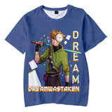 Dreamwastaken Novelty Hoodies Dream Merch Shirt 3D Printed Casual Fashion Short Sleeve T-shirt