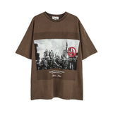 Man Tees Washed and Worn Short Sleeve T-shirt