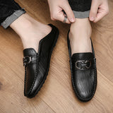 Loafers for Men Summer Men's Shoes Closed Toe Half Slippers Men