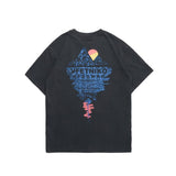 Men T Shirt Summer Casual Tops Men's Clothes Summer Wear Vintage Men's round Neck Short Sleeve Casual Loose Letter Printed T-shirt