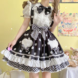 Gothic Lolita Harajuku Style Clothing Dress Rabbit Ears Short-Sleeved Underwear Shirt