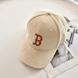 Yankee and Dogers Baseball Cap Autumn and Winter New Letter Embroidery Corduroy Baseball Cap