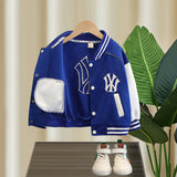Toddler Boys Jackets Boys Autumn Clothing Baseball Uniform Jacket Children