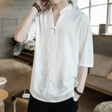 Men's T-Shirt Summer Men's Solid Color Short-Sleeved T-shirt