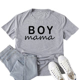 Boy Mama T Shirts Boy Mama Letter Printed T-shirt
