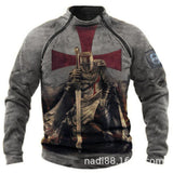 Tactics Style Men Sweatshirts & Hoodies Men's Long Sleeve Creative Retro 3D Printing Outdoor Casual Sweatshirt