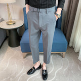 Men Trousers Embroidered Slacks