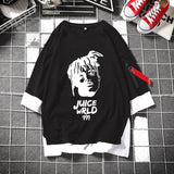 Juice WRLD T Shirt Fashion Summer Loose Casual plus Size 5-Point Sleeve