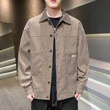 Corduroy Patch Jacket Spring Jacket Casual Loose Lapels Men's Clothing