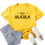 Boy Mama T Shirt Leopard Mama Letter Print T-shirt
