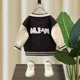Toddler Boys Jackets Boys' Knitting Cardigan Coat Spring and Autumn Baseball Uniform Baby